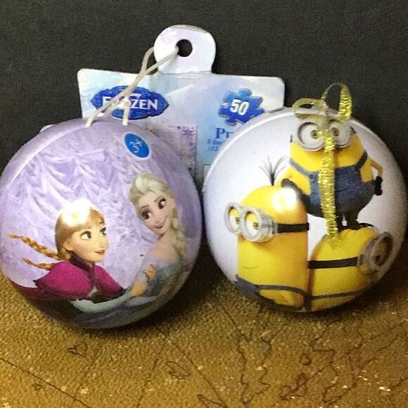 Ornaments puzzle ornaments despicable me and Frozen - Picture 1 of 3